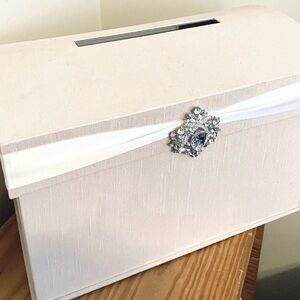 Elegant Jeweled Light Peach / Pink Wedding
Card Box